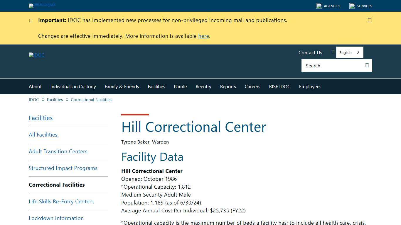 Hill Correctional Center